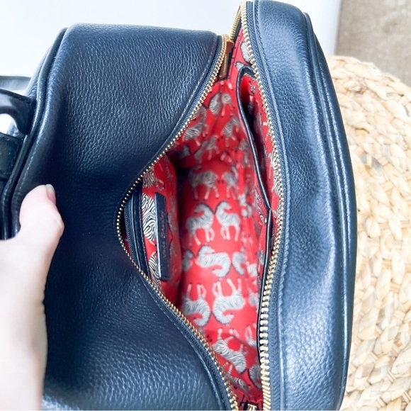 Vera Bradley Leather Leighton Backpack in Uptown Stripes zebra print bag main image 11
